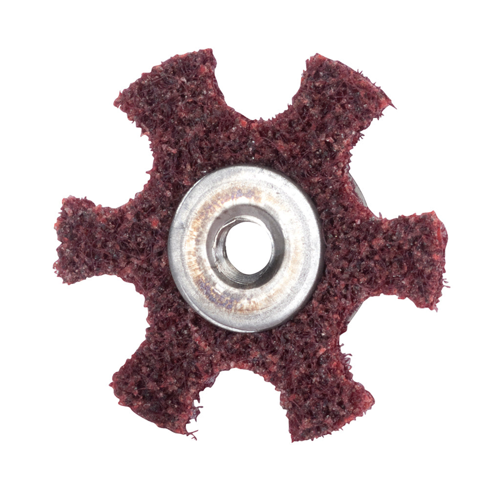 Non-woven Pads Merit 85678 Surface Prep Stars 1/4-20 Eyelet Aluminum Oxide Surface Prep Stars Medium 3