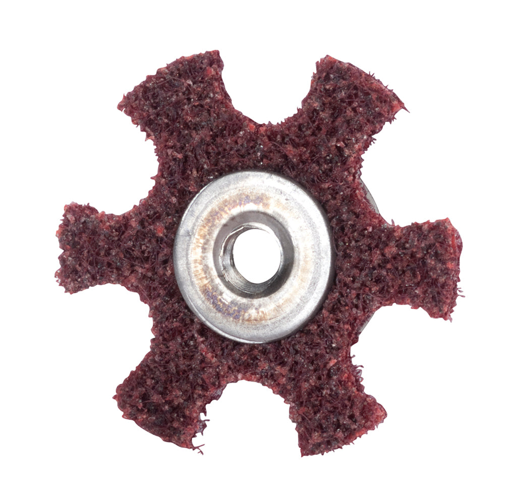 Non-woven Pads Merit 85927 Surface Prep Stars 1/4-20 Eyelet Aluminum Oxide Surface Prep Stars Medium 2
